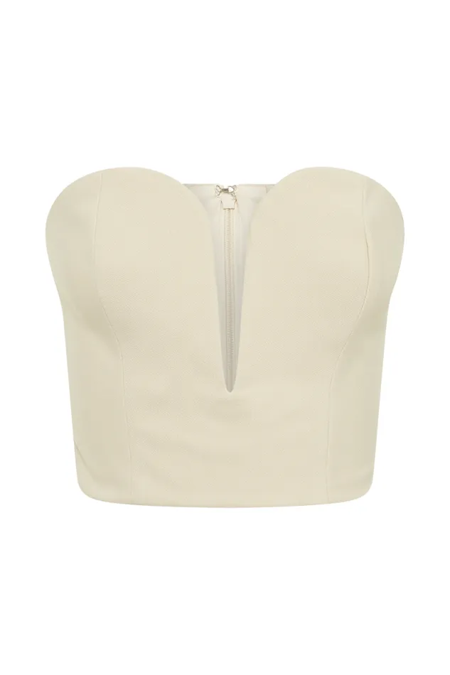 Women Meshki Tops Dahlia Strapless V Corset 8211 Cream