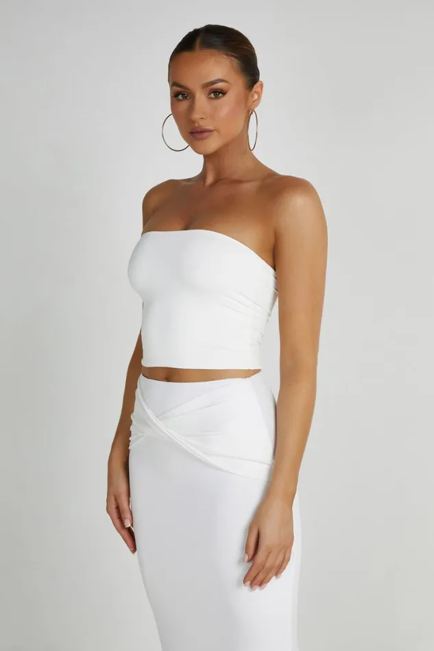 Women Meshki Tops Dakota Tube Top 8211 White Women Meshki Tops Dakota Tube Top 8211 White