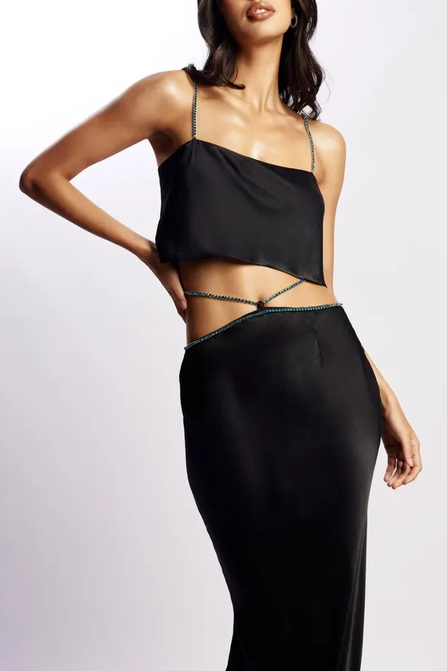Women Meshki Tops Dayana Straight Cut Crop Top 8211 Black Women Meshki Tops Dayana Straight Cut Crop Top 8211 Black