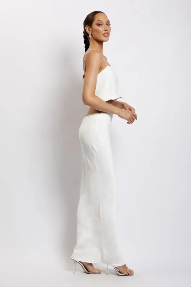 Women Meshki Tops Dayana Straight Cut Crop Top 8211 White Women Meshki Tops Dayana Straight Cut Crop Top 8211 White