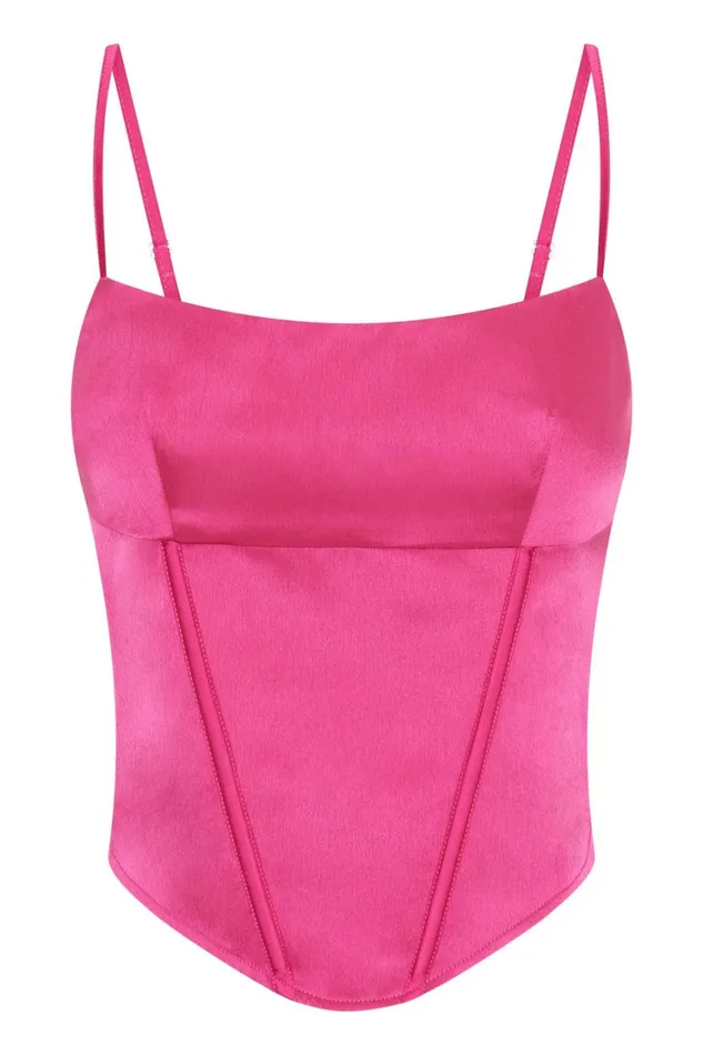 Women Meshki Tops Desirie Longline Corset Top 8211 Fuchsia Women Meshki Tops Desirie Longline Corset Top 8211 Fuchsia