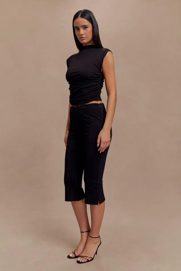 Women Meshki Tops Ellia High Neck Sleeveless Top 8211 Black