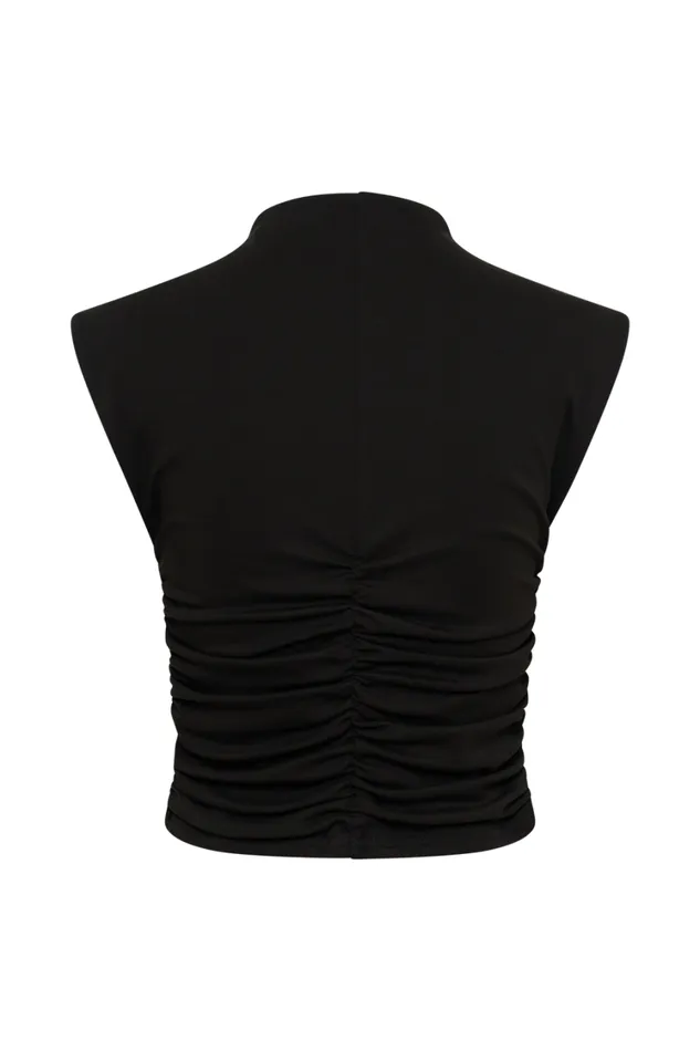 Women Meshki Tops Ellia High Neck Sleeveless Top 8211 Black