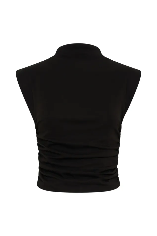 Women Meshki Tops Ellia High Neck Sleeveless Top 8211 Black