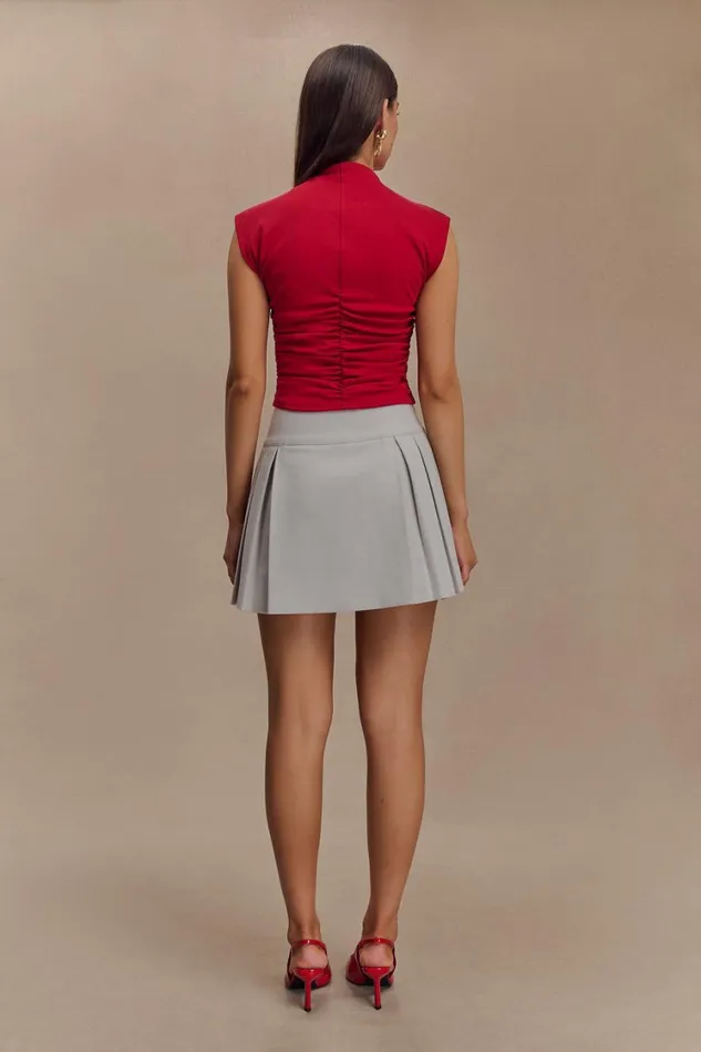 Women Meshki Tops Ellia High Neck Sleeveless Top 8211 Red