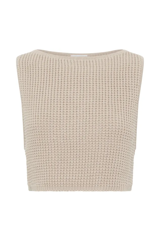 Women Meshki Tops Gianni Sleeveless Knit Top 8211 Natural