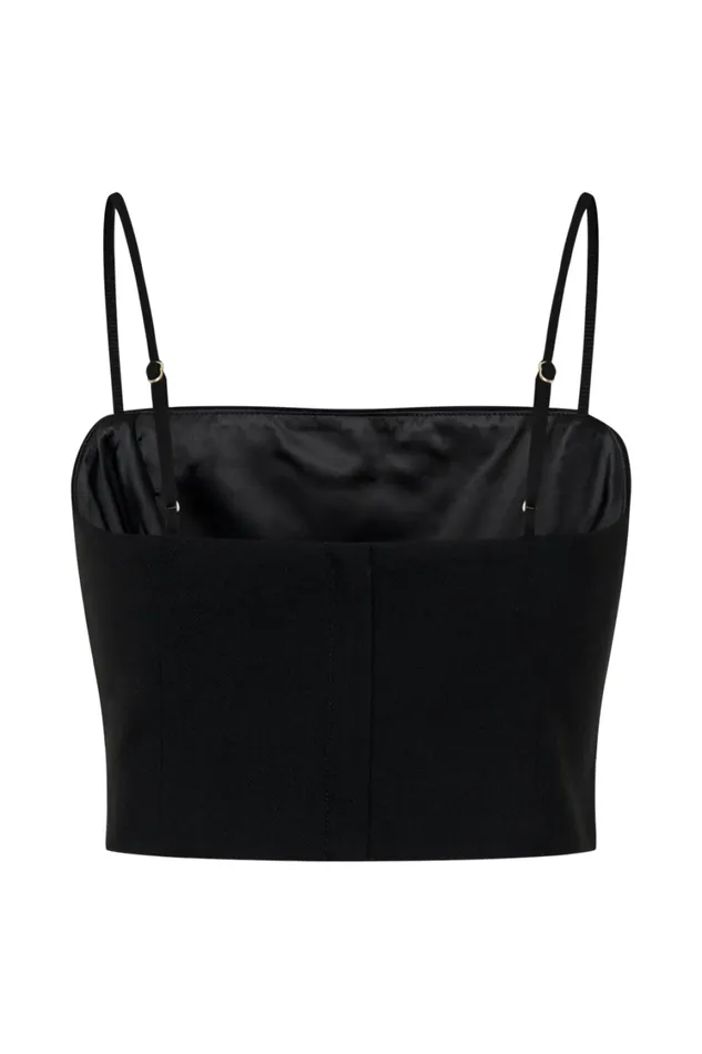 Women Meshki Tops Grace Suiting Crop Top 8211 Black
