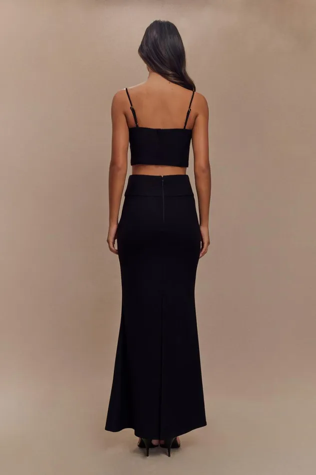 Women Meshki Tops Grace Suiting Crop Top 8211 Black