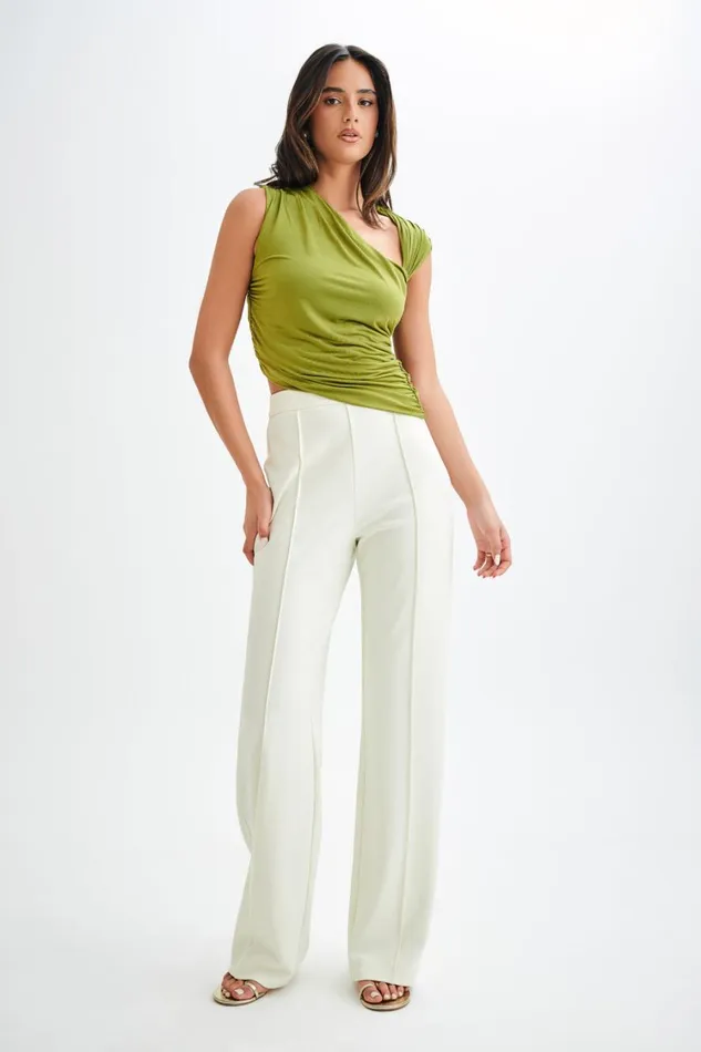 Women Meshki Tops Griselda Draped Slinky Sleeveless Top 8211 Vintage Olive