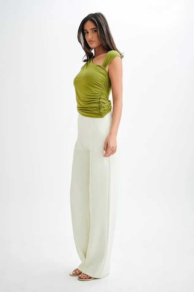 Women Meshki Tops Griselda Draped Slinky Sleeveless Top 8211 Vintage Olive