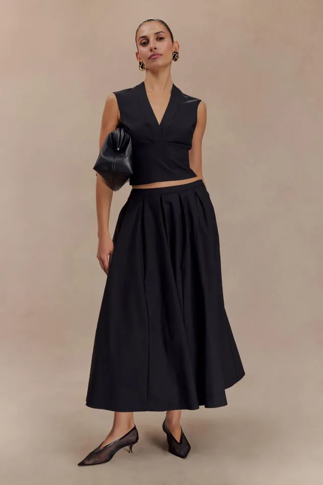 Women Meshki Tops Jemima Sleeveless Cross Over Top 8211 Black