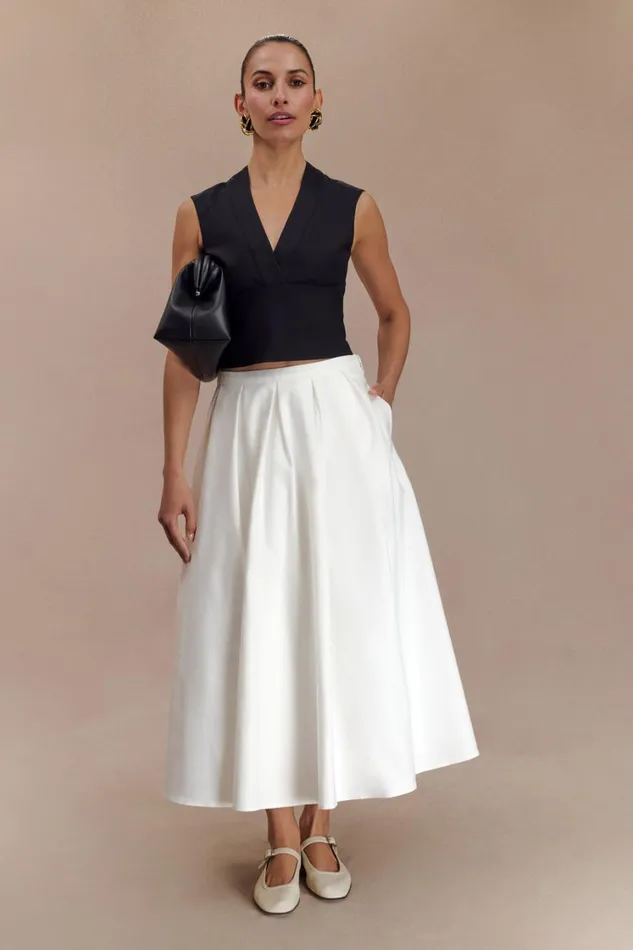 Women Meshki Tops Jemima Sleeveless Cross Over Top 8211 Black