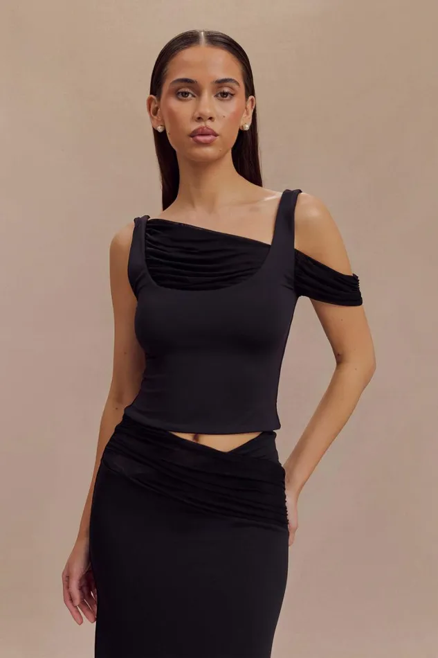 Women Meshki Tops Jules Recycled Nylon And Mesh Sleeveless Top 8211 Black