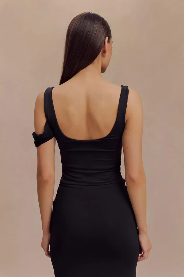 Women Meshki Tops Jules Recycled Nylon And Mesh Sleeveless Top 8211 Black
