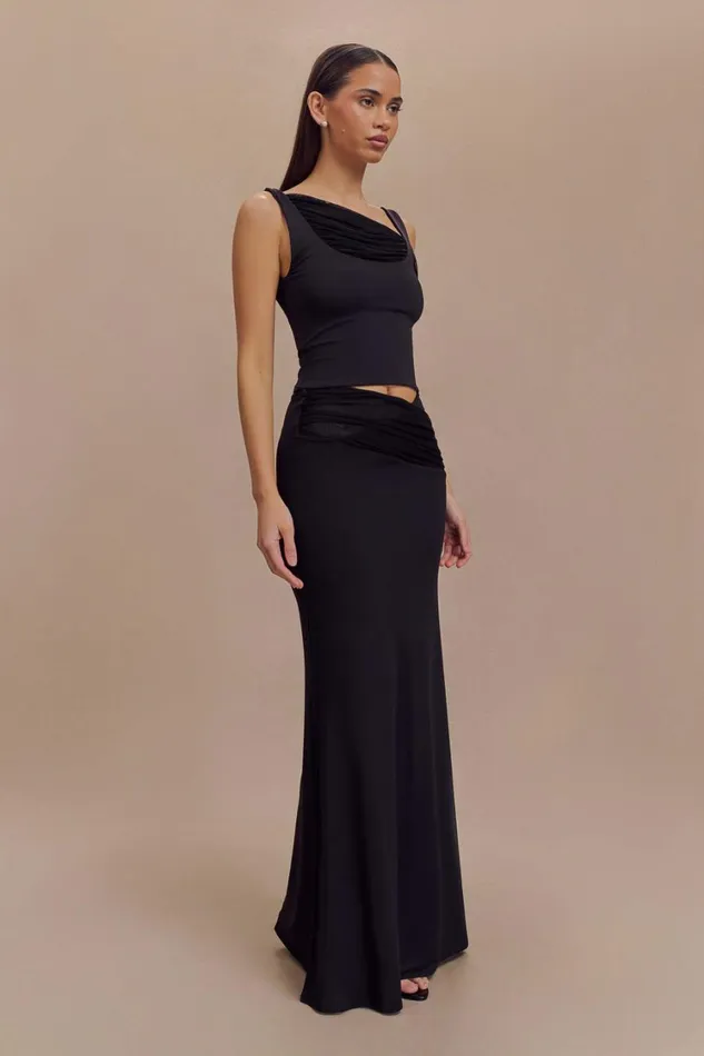 Women Meshki Tops Jules Recycled Nylon And Mesh Sleeveless Top 8211 Black