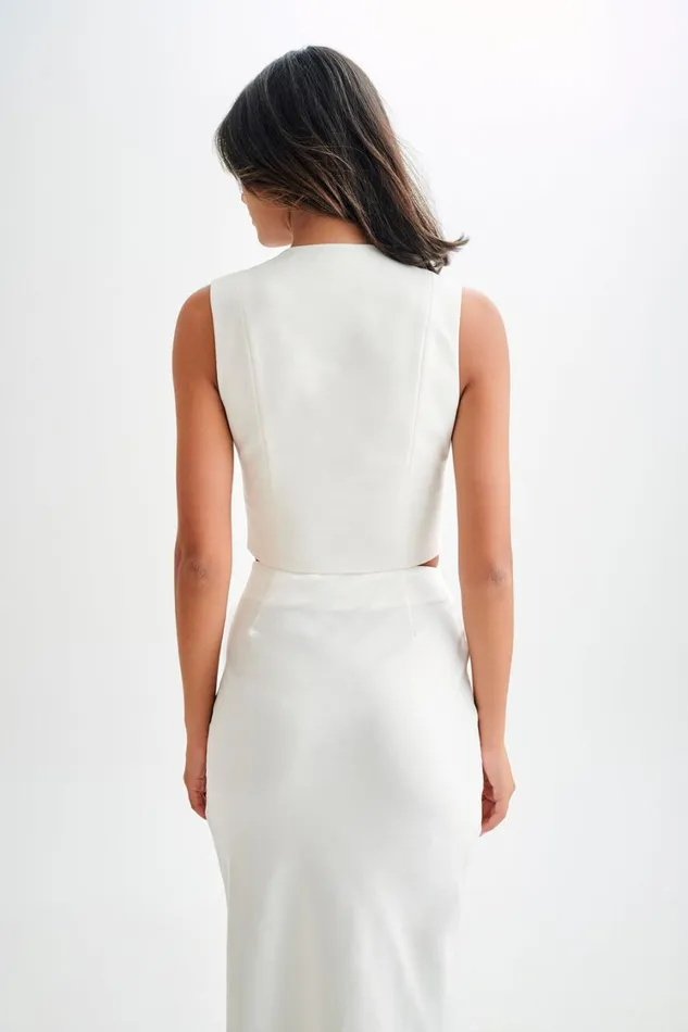 Women Meshki Tops Keely Cotton Sleeveless Top 8211 White