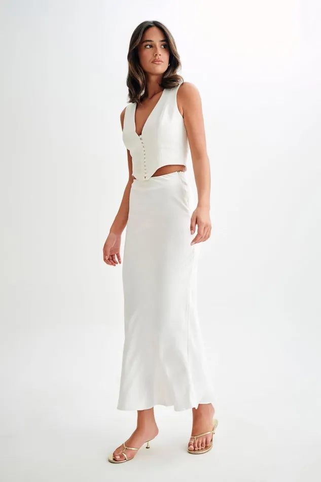Women Meshki Tops Keely Cotton Sleeveless Top 8211 White