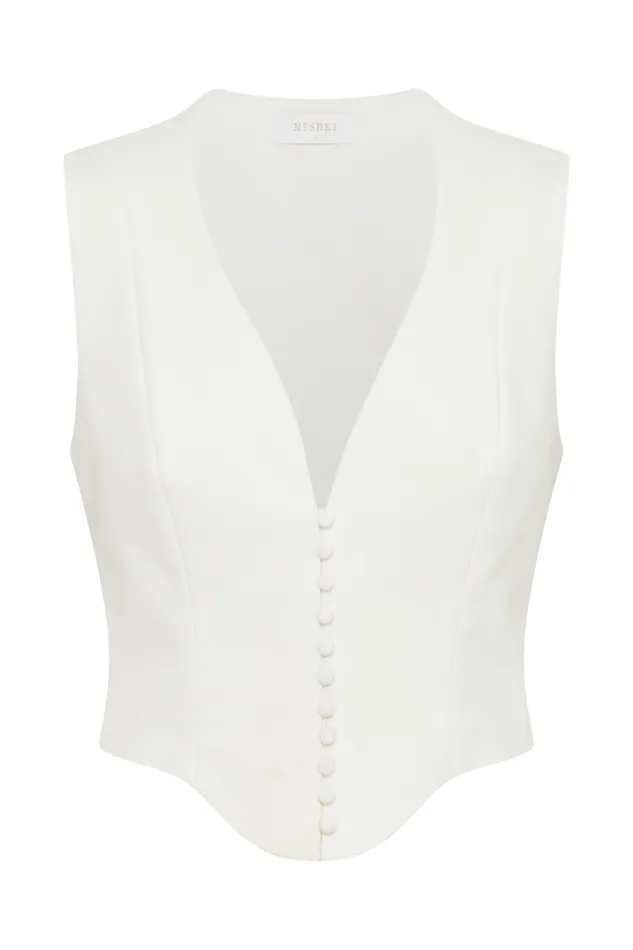 Women Meshki Tops Keely Cotton Sleeveless Top 8211 White