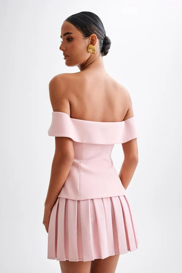 Women Meshki Tops Krista Strapless Suiting Top 8211 Baby Pink