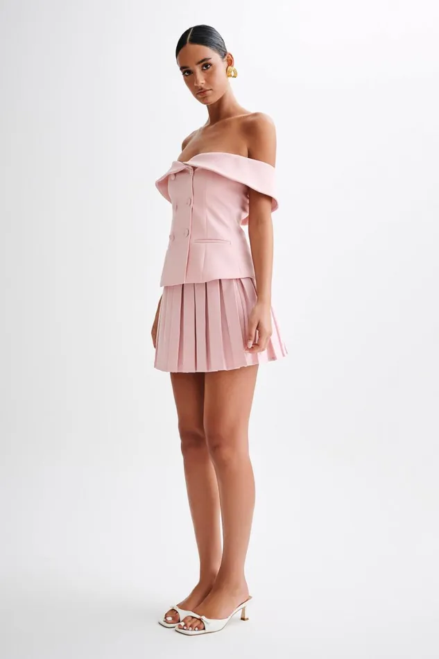 Women Meshki Tops Krista Strapless Suiting Top 8211 Baby Pink