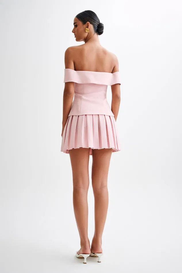 Women Meshki Tops Krista Strapless Suiting Top 8211 Baby Pink