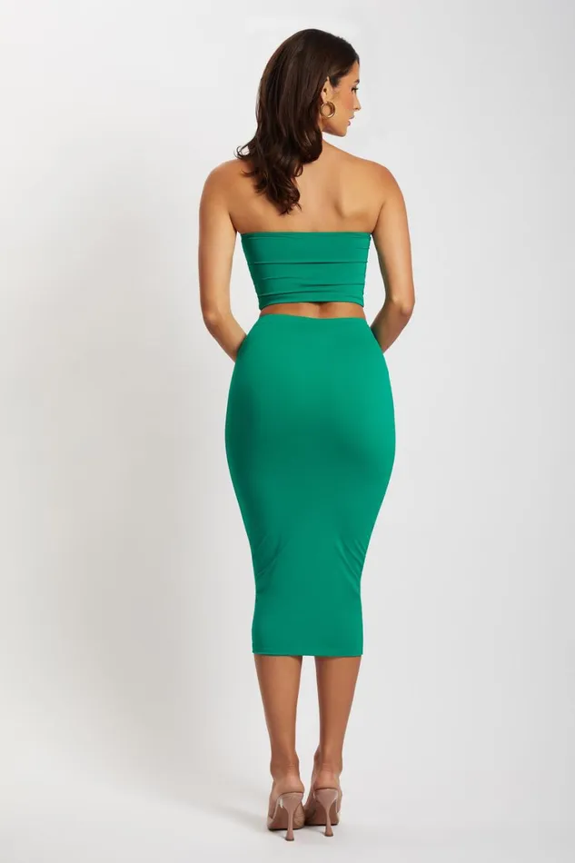 Women Meshki Tops Leah Strapless Square Neck Top 8211 Green Women Meshki Tops Leah Strapless Square Neck Top 8211 Green