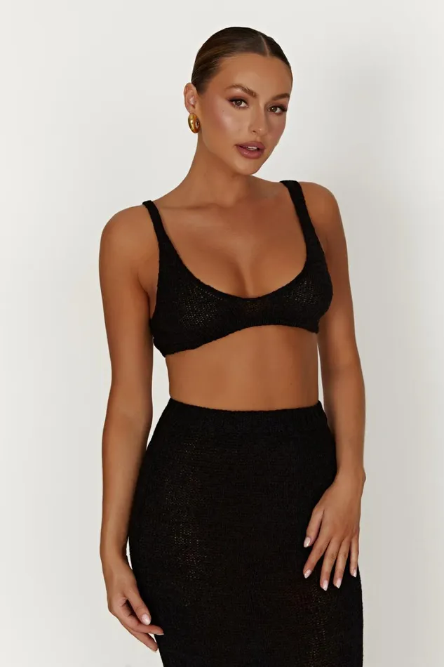 Women Meshki Tops Mary Knit Bralette 8211 Black Women Meshki Tops Mary Knit Bralette 8211 Black