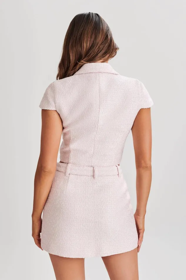 Women Meshki Tops Mercer Tweed Top 8211 Fairy Floss Pink