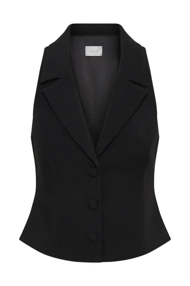 Women Meshki Tops Mura Suiting Vest 8211 Black