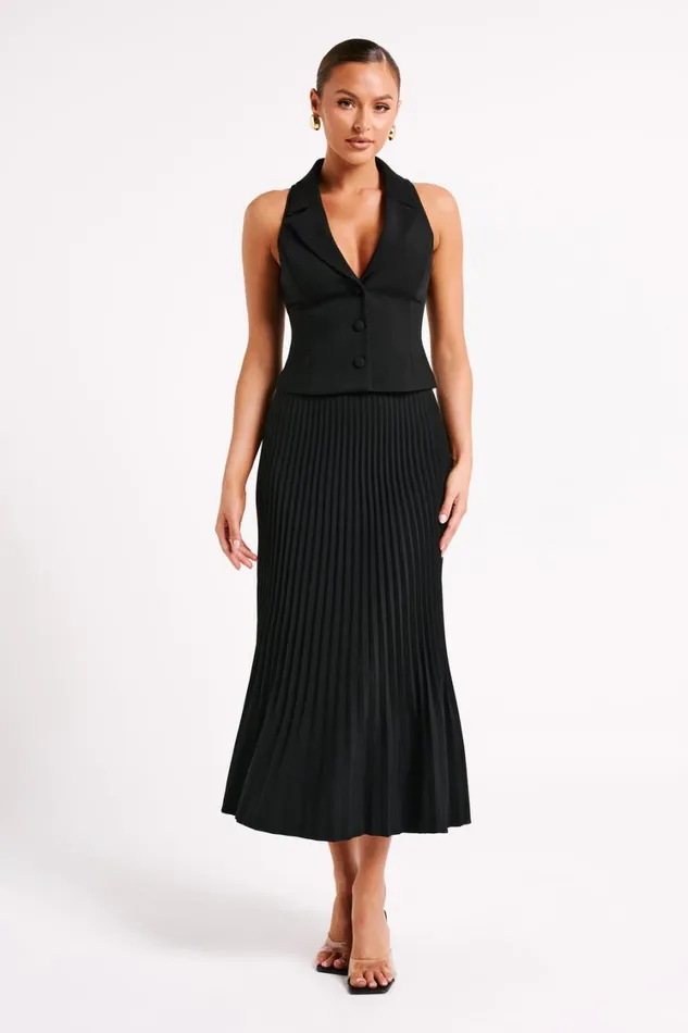 Women Meshki Tops Mura Suiting Vest 8211 Black