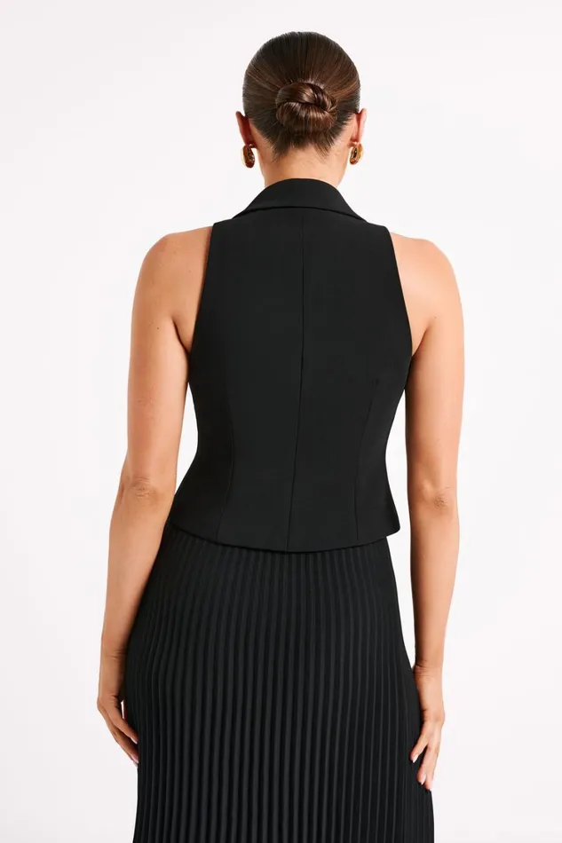 Women Meshki Tops Mura Suiting Vest 8211 Black