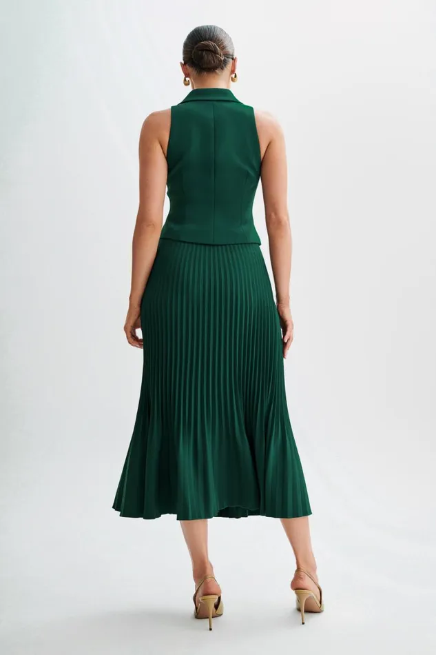 Women Meshki Tops Mura Suiting Vest 8211 Forest Green