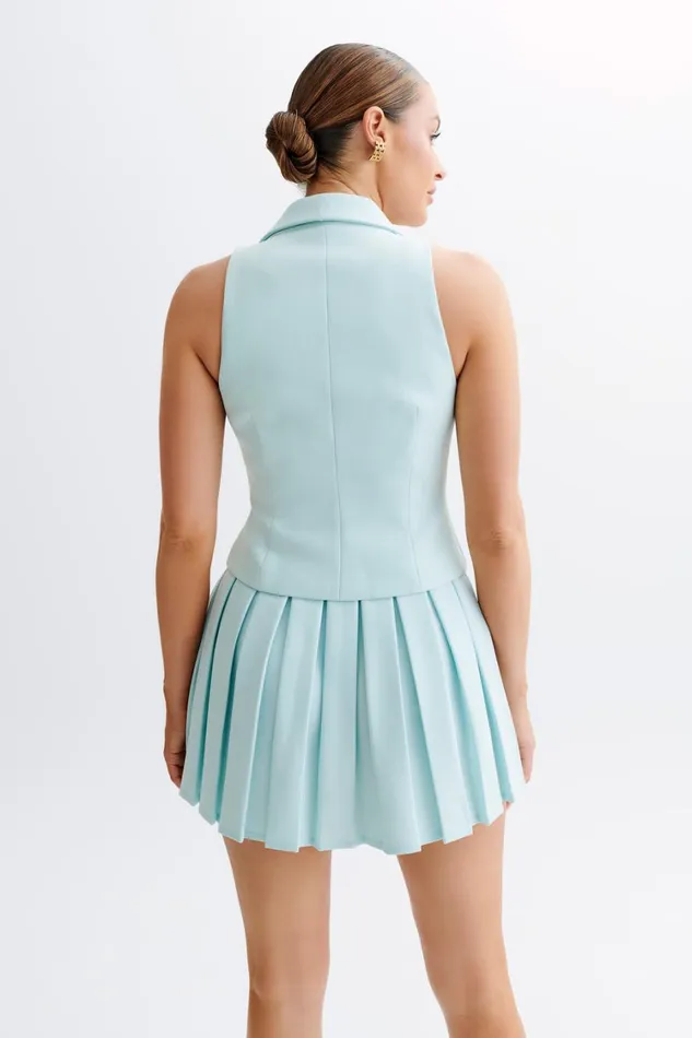 Women Meshki Tops Mura Suiting Vest 8211 Ice Blue