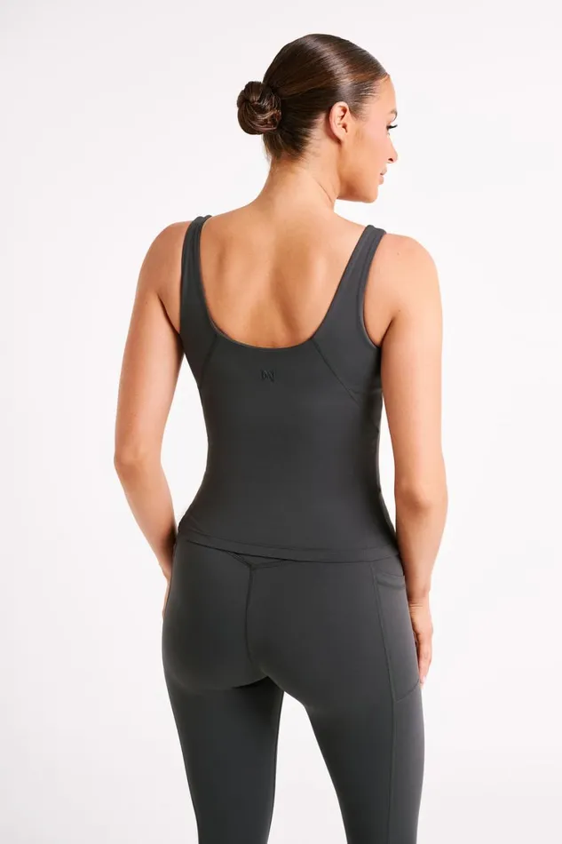 Women Meshki Tops Nadine Yoga Top 8211 Charcoal