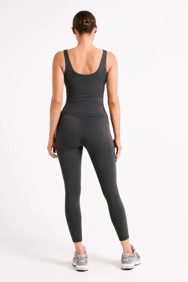 Women Meshki Tops Nadine Yoga Top 8211 Charcoal