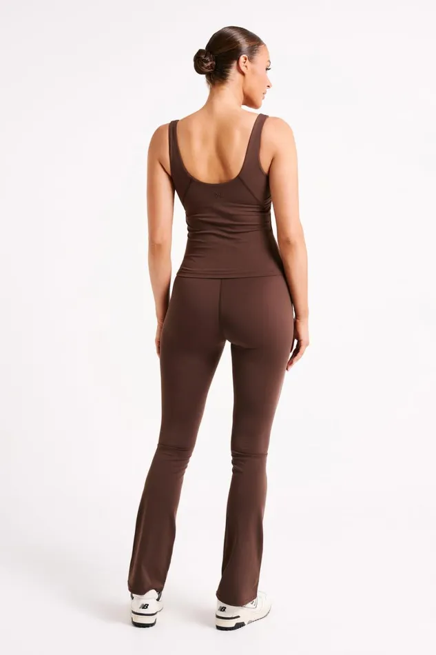 Women Meshki Tops Nadine Yoga Top 8211 Dark Chocolate