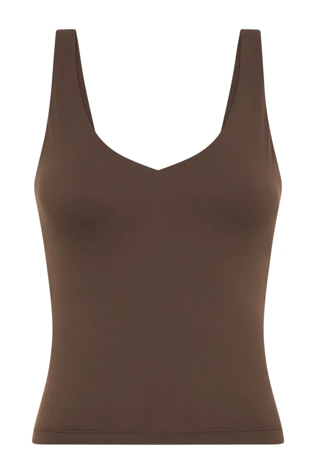 Women Meshki Tops Nadine Yoga Top 8211 Dark Chocolate