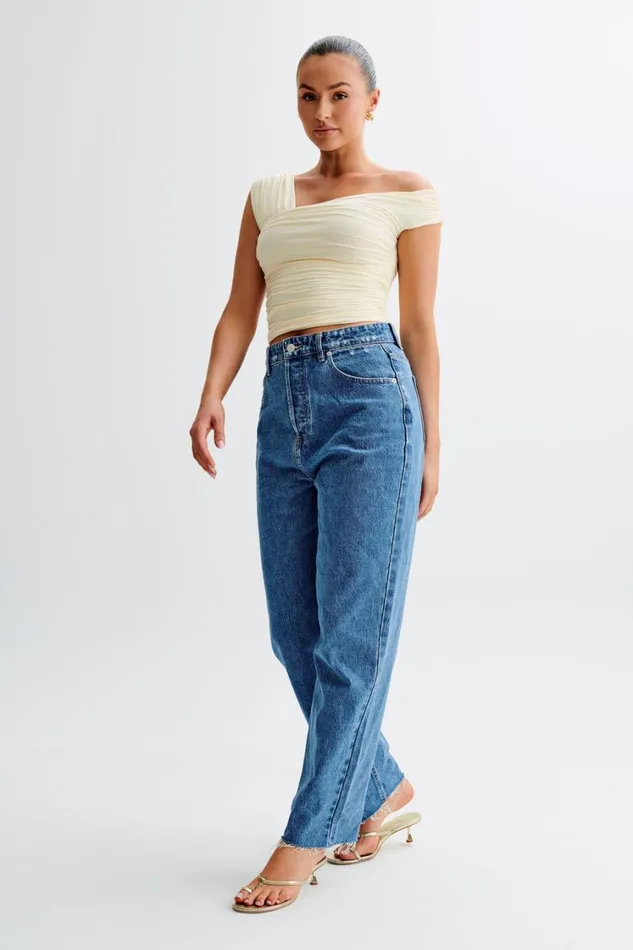Women Meshki Tops Nicki Cut Out Sleeveless Top 8211 Lemon Sherbet