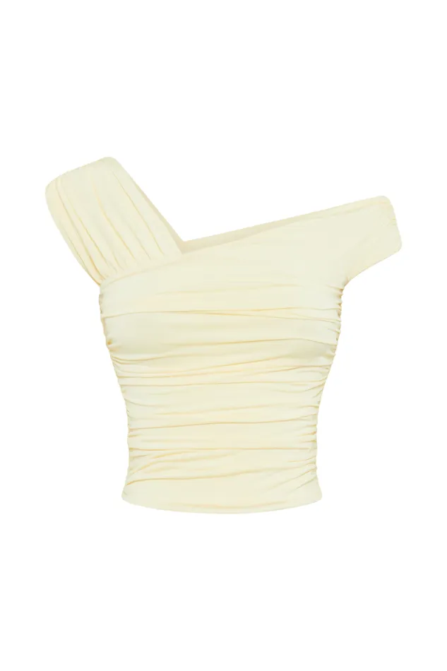 Women Meshki Tops Nicki Cut Out Sleeveless Top 8211 Lemon Sherbet