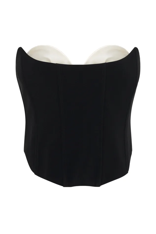 Women Meshki Tops Oceane Contrast Suiting Strapless Corset 8211 Black