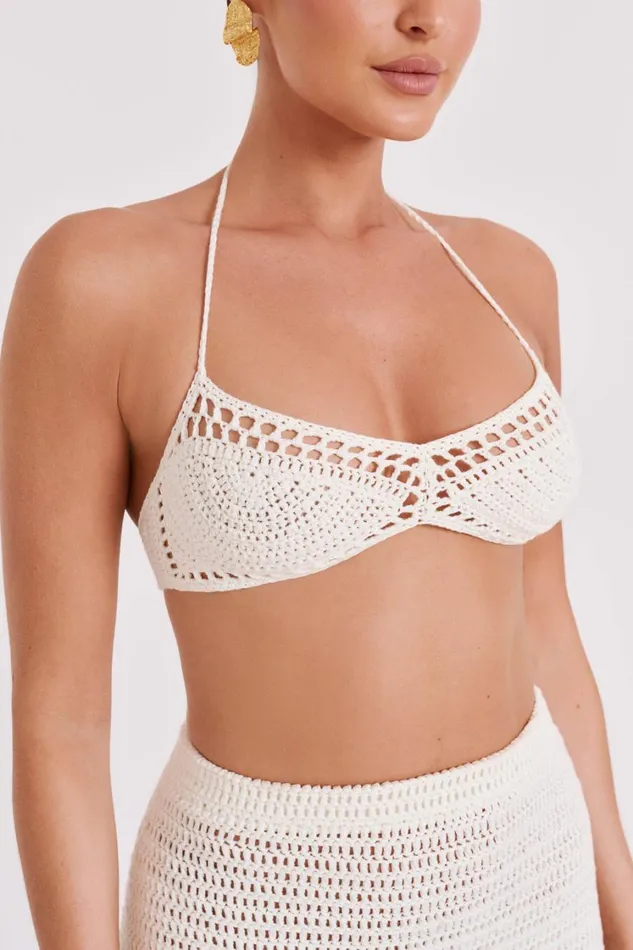 Women Meshki Tops Paris Crochet Bralette 8211 Ivory