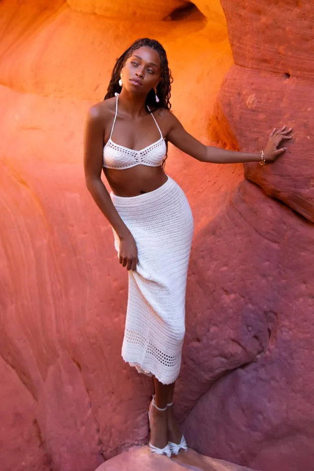Women Meshki Tops Paris Crochet Bralette 8211 Ivory