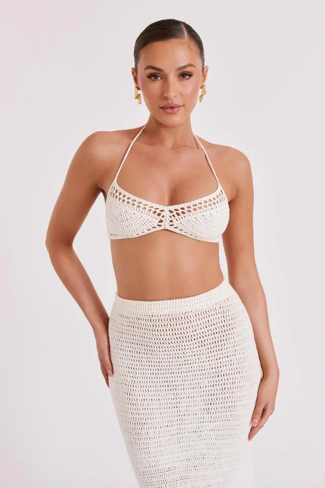 Women Meshki Tops Paris Crochet Bralette 8211 Ivory