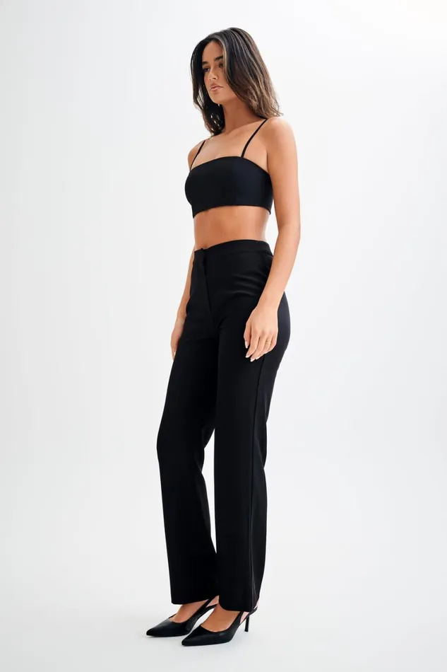 Women Meshki Tops Perry Suiting Crop Top 8211 Black