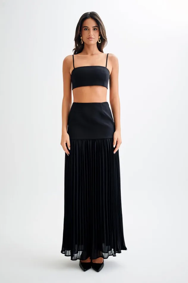 Women Meshki Tops Perry Suiting Crop Top 8211 Black