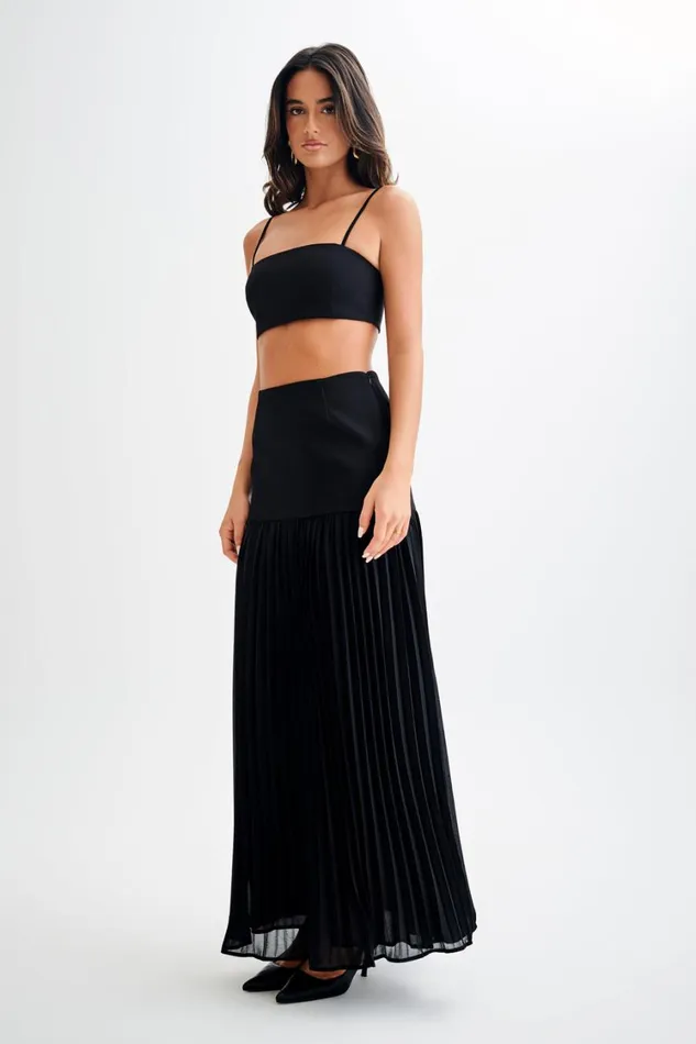 Women Meshki Tops Perry Suiting Crop Top 8211 Black