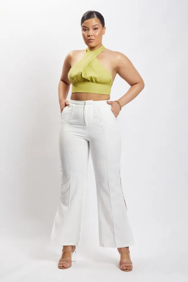 Women Meshki Tops Piper Halter Neck Linen Crop Top 8211 Apple Women Meshki Tops Piper Halter Neck Linen Crop Top 8211 Apple