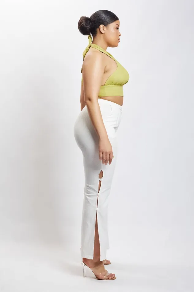 Women Meshki Tops Piper Halter Neck Linen Crop Top 8211 Apple Women Meshki Tops Piper Halter Neck Linen Crop Top 8211 Apple