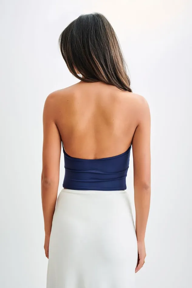 Women Meshki Tops Renee Halter Top 8211 Navy