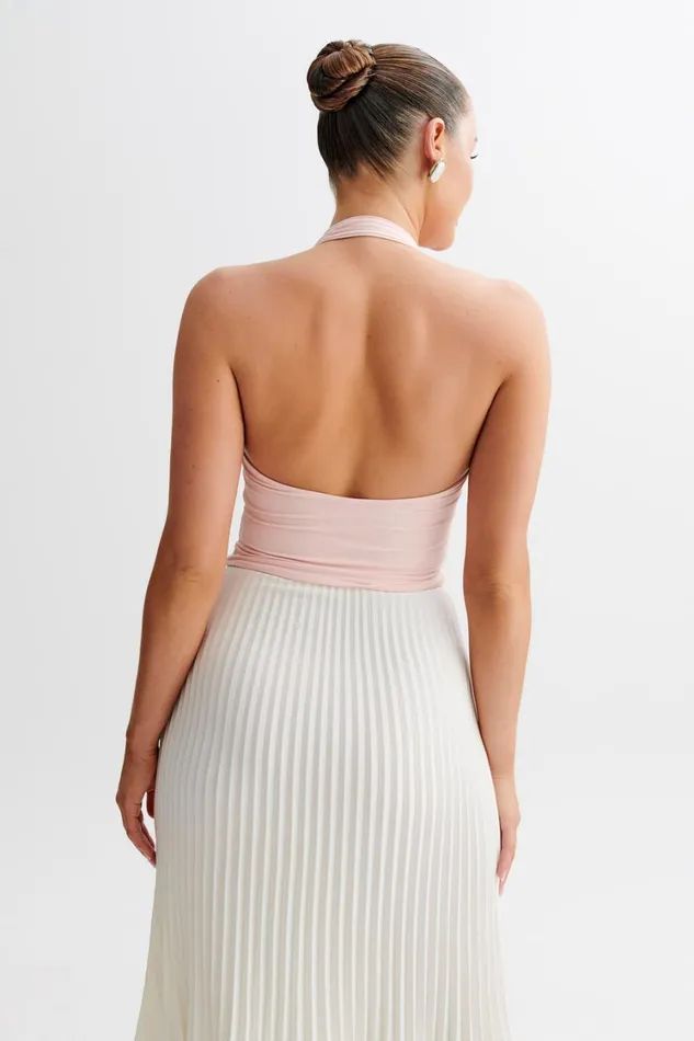 Women Meshki Tops Renee Halter Top 8211 Pale Pink